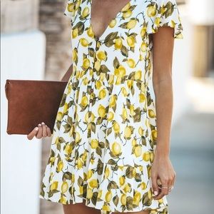 Lemon Baby Doll Dress